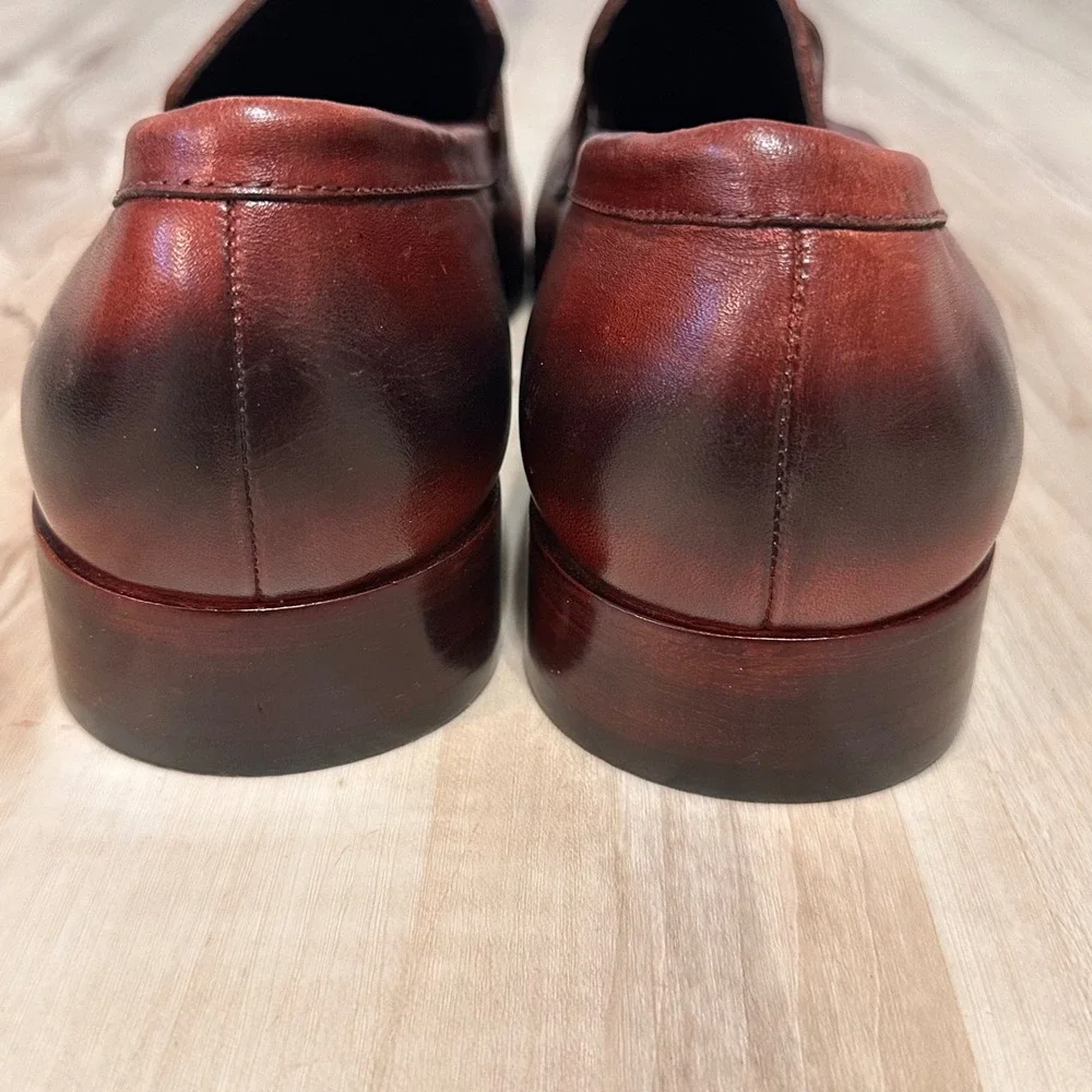 Lethato Handcrafted Leather Penny Loafer New without box Size 11.5/12 in‎ Brown